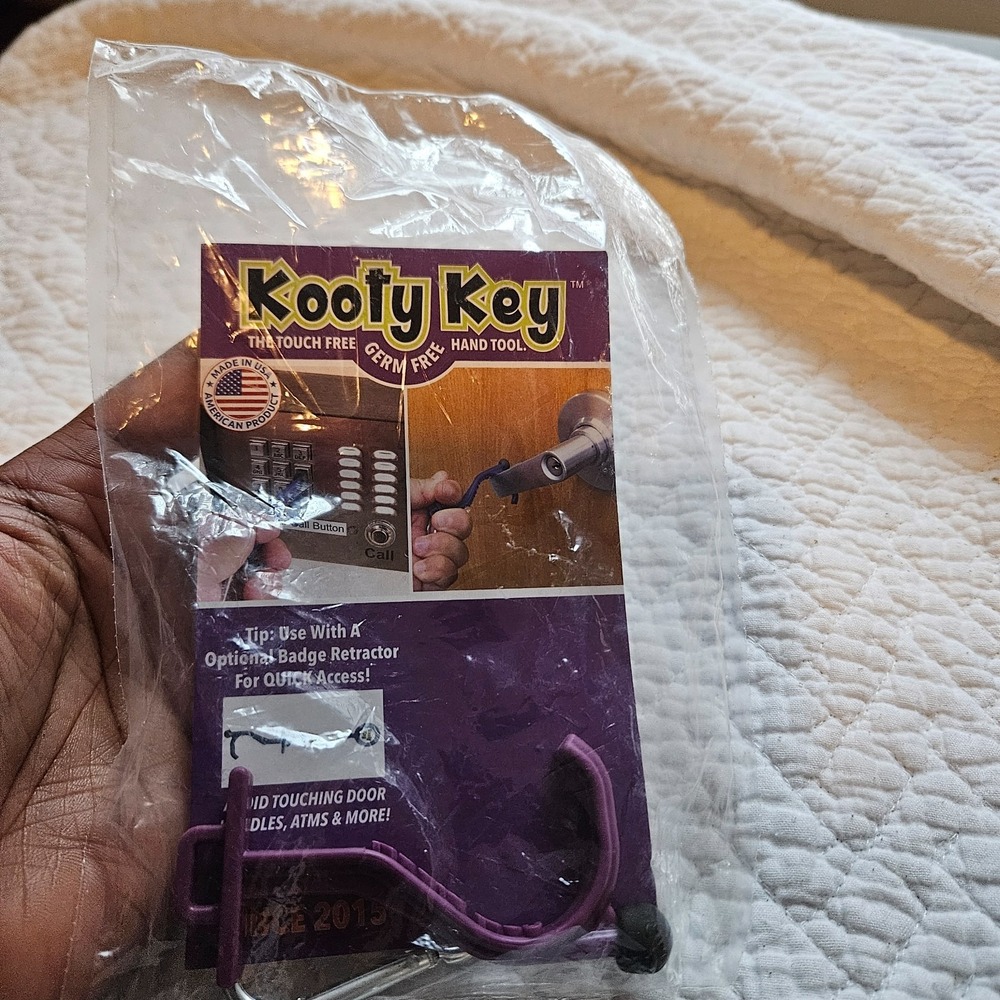 Kooty Key The Touch Free/Germ Free Hand Held Pandemic Utility Tool Purple New